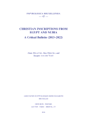 E-book, Christian Inscriptions from Egypt and Nubia : A Critical Bulletin (2013-2022), Peeters Publishers