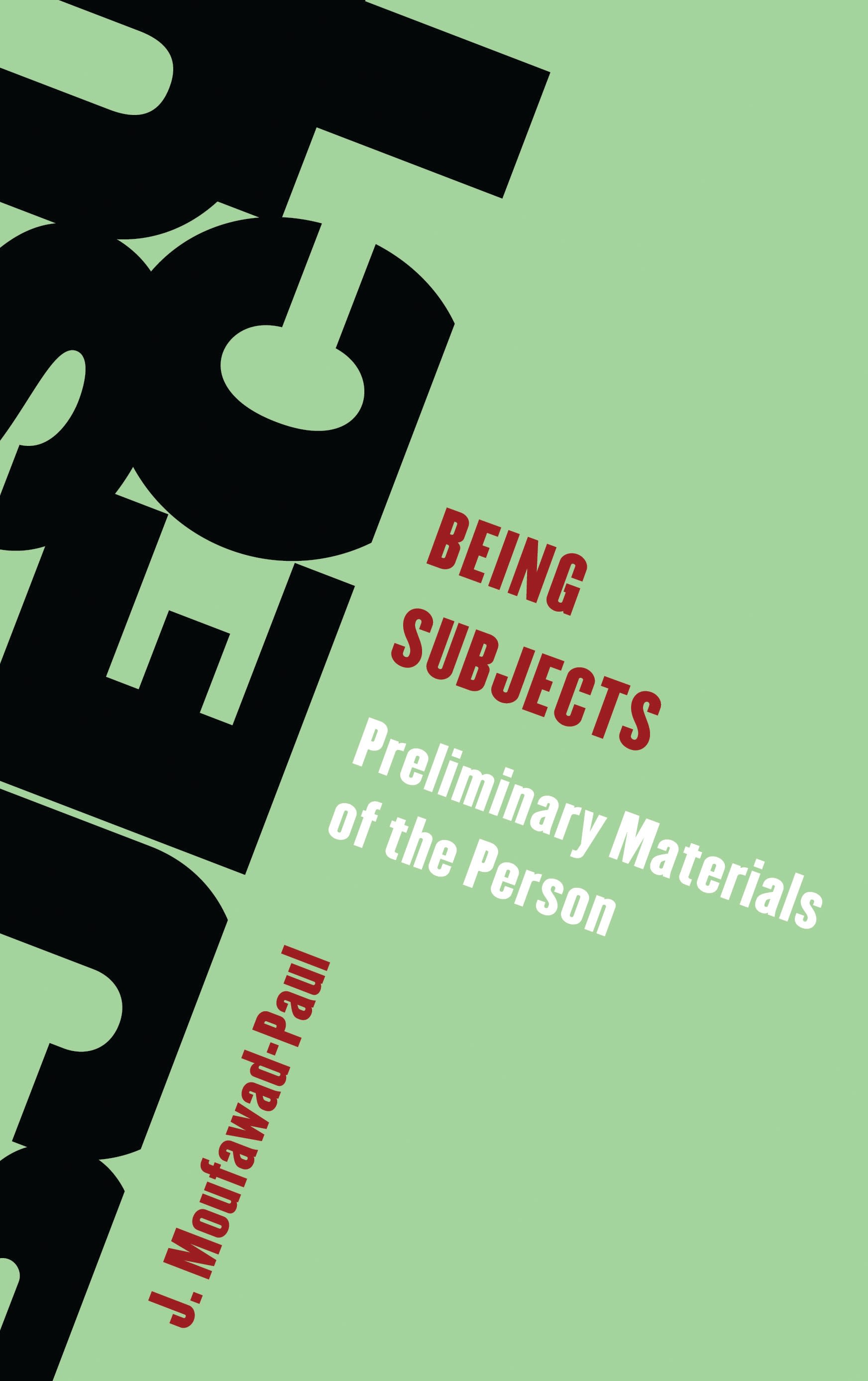 E-book, Being Subjects : Preliminary Materials of the Person, Rowman & Littlefield