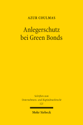 eBook, Anlegerschutz bei Green Bonds : Debt Governance und privatrechtliche Haftung, Mohr Siebeck