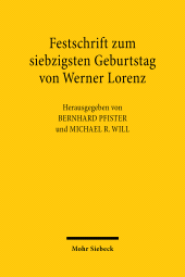 eBook, Festschrift zum siebzigsten Geburtstag von Werner Lorenz, Mohr Siebeck