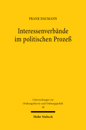 E-book, Interessenverbände im politischen Prozeß : Eine Analyse auf Grundlage der Neuen Politischen Ökonomie, Mohr Siebeck