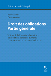 m, Droit des obligations : Partie générale, Stämpfli Verlag