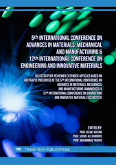 E-book, 5th International Conference on Advances in Materials, Mechanical and Manufacturing & 12th International Conference on Engineering and Innovative Materials, Trans Tech Publications Ltd