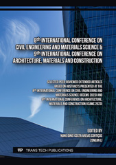 eBook, 8th International Conference on Civil Engineering and Materials Science & 9th International Conference on Architecture, Materials and Construction, Trans Tech Publications Ltd