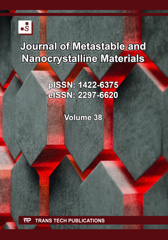 eBook, Journal of Metastable and Nanocrystalline Materials, Trans Tech Publications Ltd