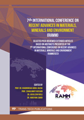 E-book, 7th International Conference on Recent Advances in Materials, Minerals and Environment (RAMM), Trans Tech Publications Ltd