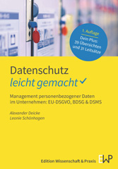 eBook, Datenschutz - leicht gemacht. : Management personenbezogener Daten im Unternehmen: EU-DSGVO, BDSG & DSMS., Verlag Wissenschaft & Praxis