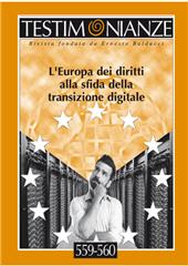 Fascicolo, Testimonianze : 559/560, 1/2, 2025, Associazione Testimonianze