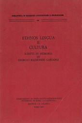 E-book, Ethnos, lingua e cultura : in memoria di Giorgio Raimondo Cardona, Il Calamo