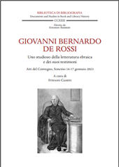 Capitolo, I più antichi manoscritti ebraici dell'Occidente nella biblioteca di Giovanni Bernardo De Rossi, Leo S. Olschki editore