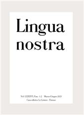 Fascicolo, Lingua nostra : LXXXVI, 1/2, 2025, Le Lettere
