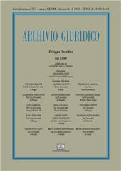 Fascicolo, Archivio giuridico Filippo Serafini : CLVII, 1, 2025, Enrico Mucchi Editore