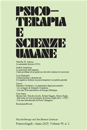 Articolo, La genealogia degli psicoanalisti : un carteggio di Johannes Cremerius, Franco Angeli