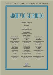 Fascicule, Archivio giuridico Filippo Serafini : CLVII, 2, 2025, Enrico Mucchi Editore