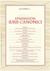 Issue, Ephemerides iuris canonici : 65, 1, 2025, Marcianum Press