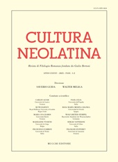 Issue, Cultura neolatina : LXXXV, 1/2, 2025, Enrico Mucchi Editore