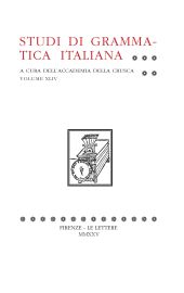 Fascicolo, Studi di grammatica italiana : XLIV, 2025, Le Lettere