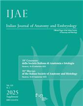 Issue, IJAE : Italian Journal of Anatomy and Embryology : 129, 1 Supplement, 2025, Firenze University Press