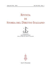 Fascicule, Rivista di storia del diritto italiano : XCVIII, 1, 2025, L.S. Olschki