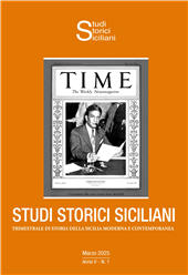 Issue, Studi storici siciliani : trimestrale di storia della Sicilia moderna e contemporanea : V, 1, 2025, C.I.R.C.E. - Centro Internazionale di Ricerca per la Storia e per la Cultura Eoliana