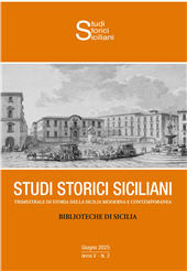 Issue, Studi storici siciliani : trimestrale di storia della Sicilia moderna e contemporanea : V, 1, 2025, C.I.R.C.E. - Centro Internazionale di Ricerca per la Storia e per la Cultura Eoliana