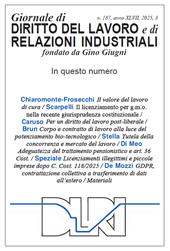 Article, Primo intervento della Commissione europea sui no-poaching agreementsnei mercati del lavoro, Franco Angeli