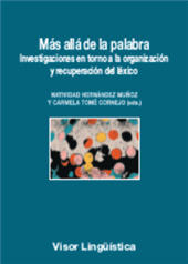E-book, Más allá de la palabra : investigaciones en torno a la organización y recuperación del léxico, Visor Libros