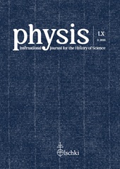 Issue, Physis : International Journal for the History of Science : LX, 2, 2025, Leo S. Olschki