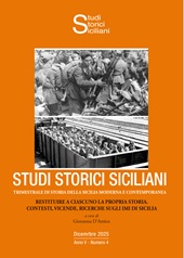 Fascicolo, Studi storici siciliani : trimestrale di storia della Sicilia moderna e contemporanea : V, 4, 2025, C.I.R.C.E. - Centro Internazionale di Ricerca per la Storia e per la Cultura Eoliana