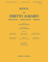 Article, L'interesse assicurato in agricoltura tra sostenibilità e sicurezza, Editoriale Scientifica