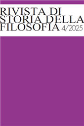 Issue, Rivista di storia della filosofia : LXXX, 4, 2025, Franco Angeli