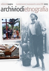 Fascículo, Archivio di etnografia : rivista del dipartimento di scienze storiche, linguistiche e antropologiche, Università degli studi della Basilicata : XIX, 1, 2025, Edizioni di Pagina