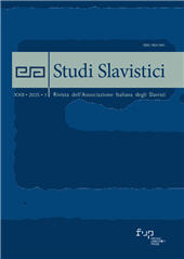 Fascicolo, Studi slavistici : rivista dell'associazione italiana degli Slavisti : XXII, 1, 2025, Firenze University Press