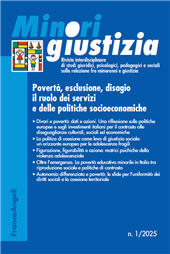 Heft, Minori giustizia : rivista interdisciplinare di studi giuridici, psicologici, pedagogici e sociali sulla relazione fra minorenni e giustizia : 1, 2025, Franco Angeli