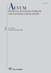 Fascicolo, Aevum : rassegna di scienze storiche, linguistiche e filologiche : XCIX, 3, 2025, Vita e Pensiero