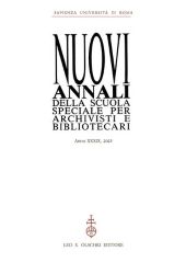 Fascículo, Nuovi annali della scuola speciale per archivisti e bibliotecari : XXXIX, 2025, L.S. Olschki