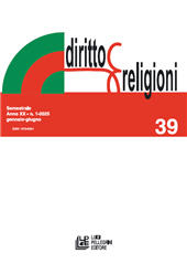 Fascicolo, Diritto e religioni : 39, 1, 2025, Pellegrini