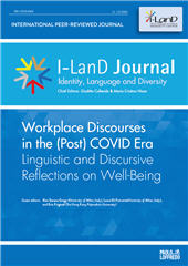 Artikel, Workplace Discourses in the (Post) COVID Era : Linguistic and Discursive Refl ections on Well-Being, Paolo Loffredo iniziative editoriali