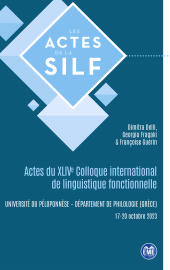 E-book, Actes du XLIVe Colloque international de linguistique fonctionnelle : Kalamata (Grèce), 17-20 octobre 2023, Académia-EME éditions
