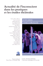 E-book, Actualité de l'inconscient dans les pratiques et les études théâtrales, Académia-EME éditions