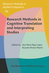 E-book, Research Methods in Cognitive Translation and Interpreting Studies, John Benjamins Publishing Company