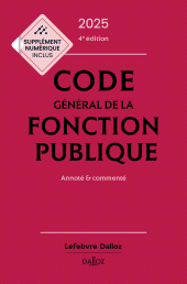 E-book, Code général de la fonction publique 2025 - 4ème édition, Éditions Dalloz