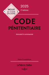 E-book, Code pénitentiaire 2025 2ed - Annoté & commenté, Éditions Dalloz