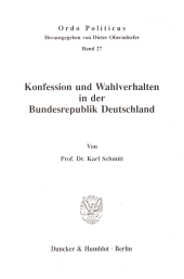 E-book, Konfession und Wahlverhalten in der Bundesrepublik Deutschland, Duncker & Humblot