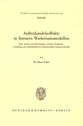 E-book, Außenhandelseffekte in linearen Wachstumsmodellen : Eine Analyse der Beziehungen zwischen Wachstum, Verteilung und Außenhandel bei internationaler Kapitalmobilität, Duncker & Humblot