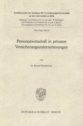 eBook, Personalwirtschaft in privaten Versicherungsunternehmungen, Duncker & Humblot