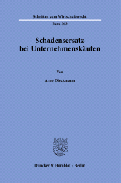 E-book, Schadensersatz bei Unternehmenskäufen, Duncker & Humblot