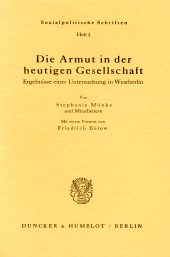 E-book, Die Armut in der heutigen Gesellschaft : Ergebnisse einer Untersuchung in Westberlin. Mit einem Vorwort von Friedrich Bülow, Duncker & Humblot