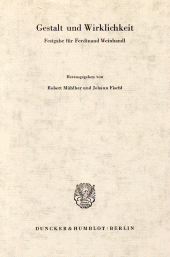 E-book, Gestalt und Wirklichkeit : Festgabe für Ferdinand Weinhandl, Duncker & Humblot