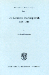E-book, Die Deutsche Marinepolitik 1916-1918, Duncker & Humblot